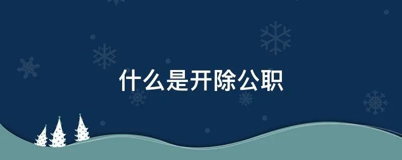 什么是开除公职