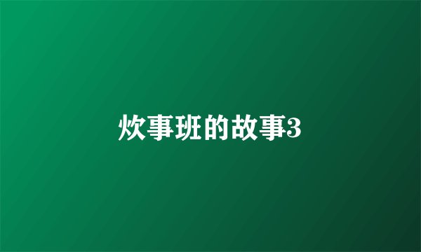 炊事班的故事3