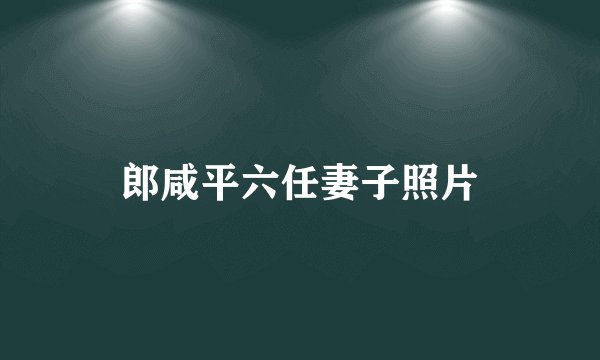郎咸平六任妻子照片