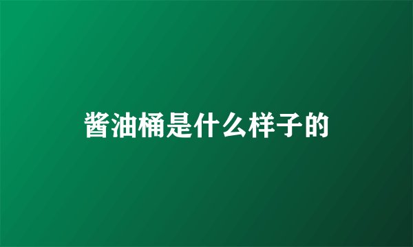 酱油桶是什么样子的