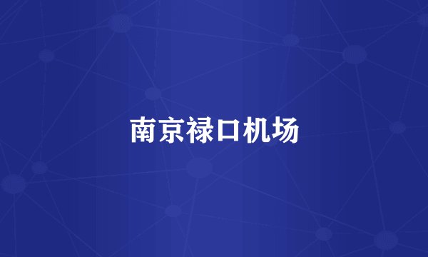 南京禄口机场