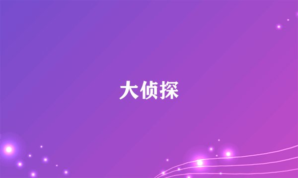 大侦探