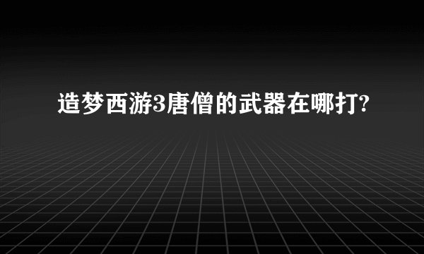 造梦西游3唐僧的武器在哪打?