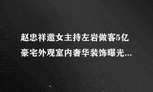 赵忠祥邀女主持左岩做客5亿豪宅外观室内奢华装饰曝光(图)（5）