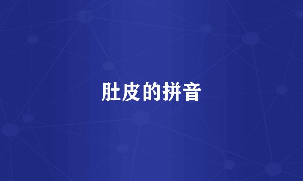 肚皮的拼音