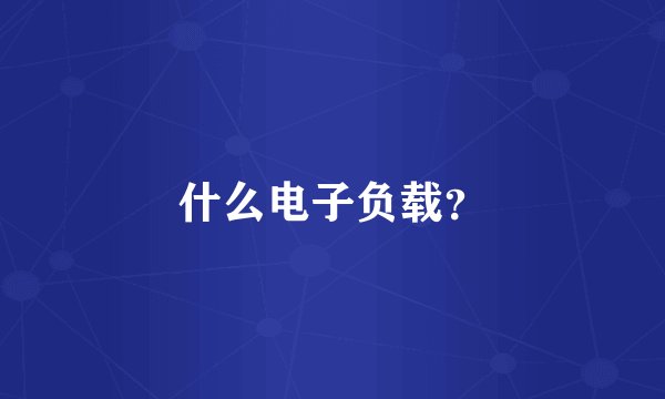 什么电子负载？