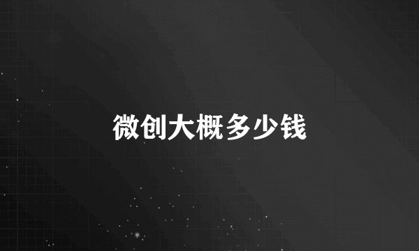 微创大概多少钱