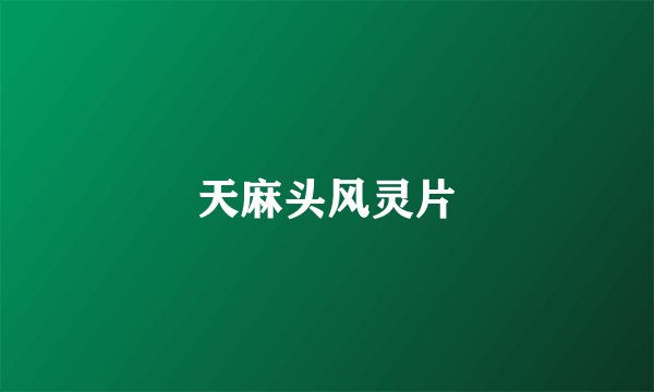 天麻头风灵片