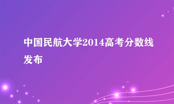 中国民航大学2014高考分数线发布