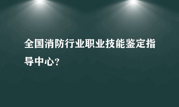 全国消防行业职业技能鉴定指导中心？
