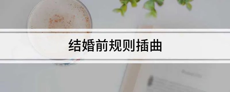结婚前规则插曲