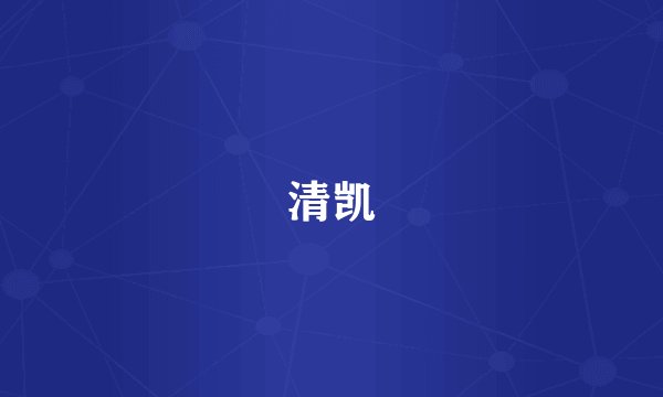 清凯