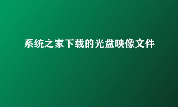 系统之家下载的光盘映像文件