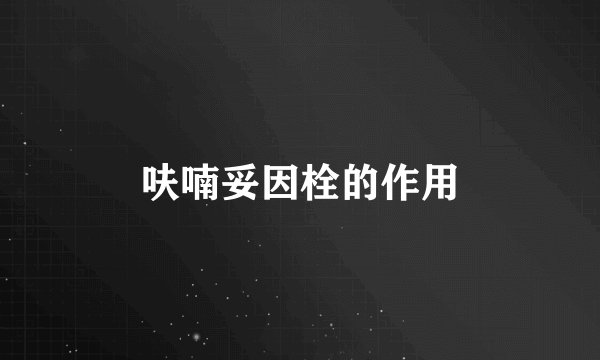 呋喃妥因栓的作用