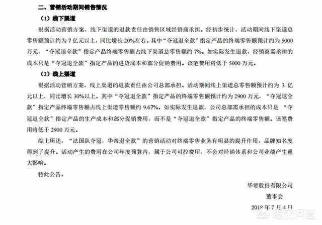 如果法国夺冠,华帝是亏还是赚?