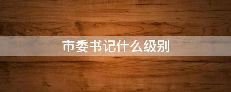 市委书记什么级别