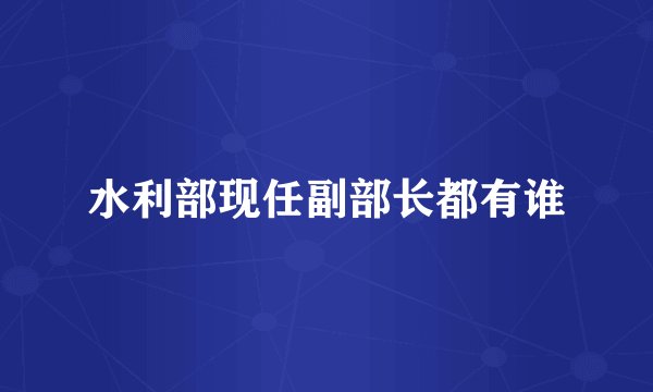 水利部现任副部长都有谁