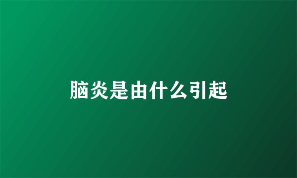 脑炎是由什么引起