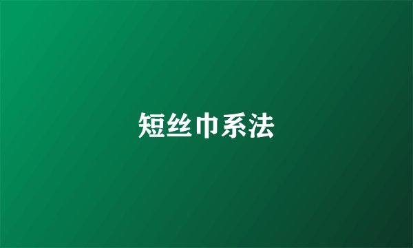 短丝巾系法