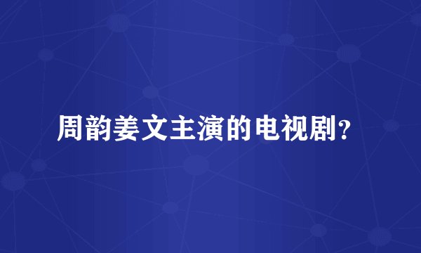 周韵姜文主演的电视剧？