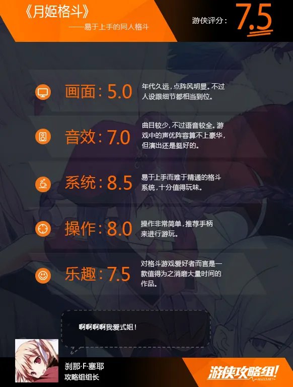 《月姬格斗》图文评测:迅猛的快节奏格斗!
