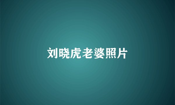 刘晓虎老婆照片