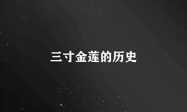 三寸金莲的历史