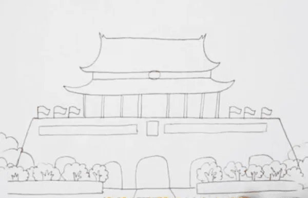天安城门怎么画好看又简单图片