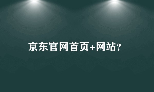 京东官网首页+网站？