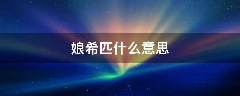 娘希匹什么意思