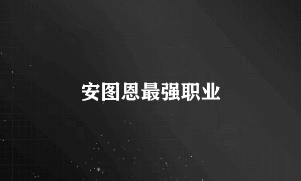 安图恩最强职业