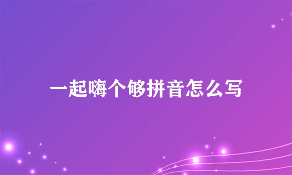 一起嗨个够拼音怎么写