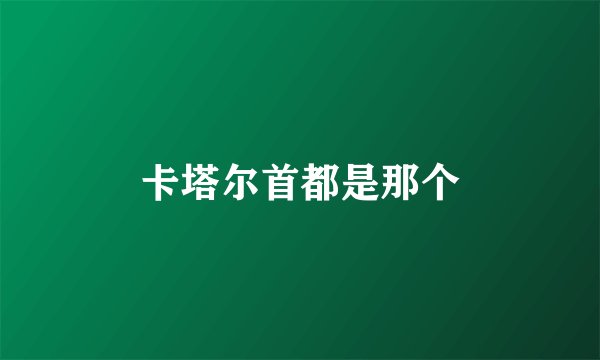 卡塔尔首都是那个