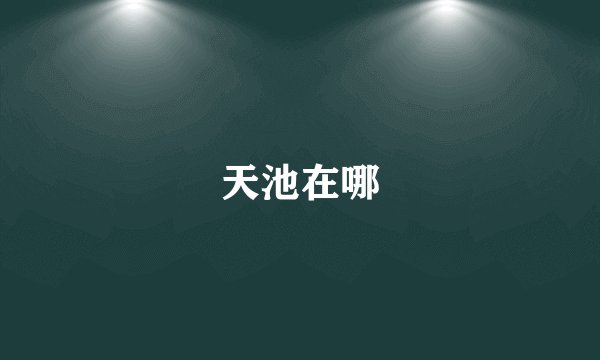 天池在哪