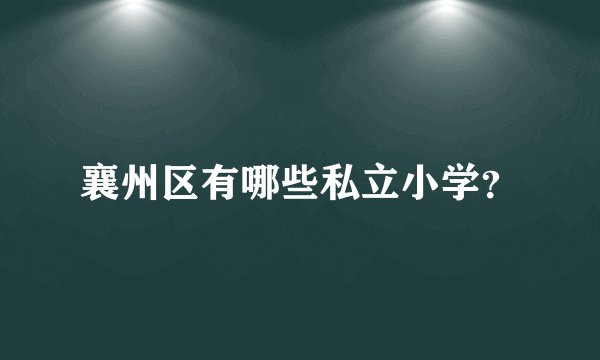 襄州区有哪些私立小学？