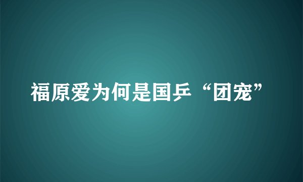福原爱为何是国乒“团宠”
