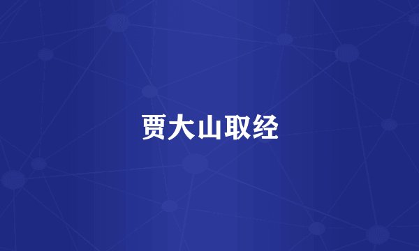贾大山取经