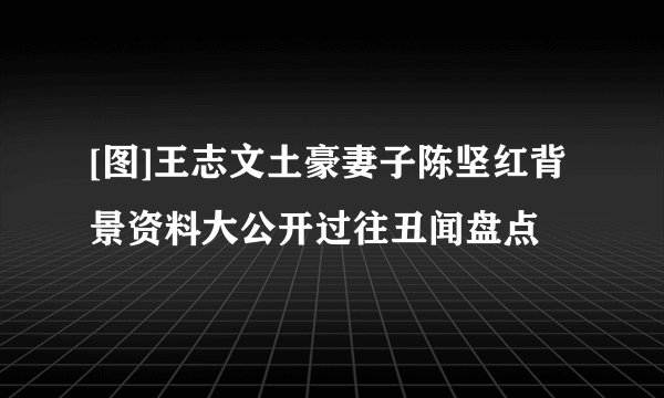 [图]王志文土豪妻子陈坚红背景资料大公开过往丑闻盘点
