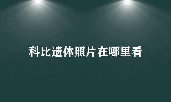 科比遗体照片在哪里看