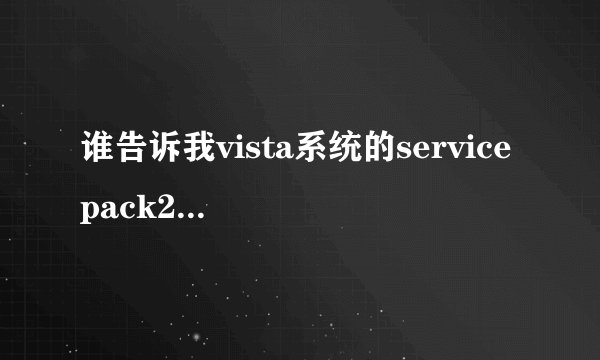 谁告诉我vista系统的service pack2是什么意思？