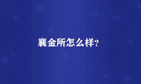 襄金所怎么样？