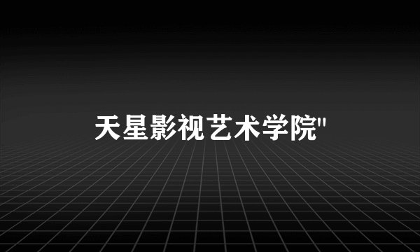 天星影视艺术学院