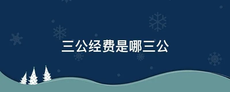 三公经费是哪三公