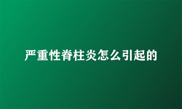 严重性脊柱炎怎么引起的