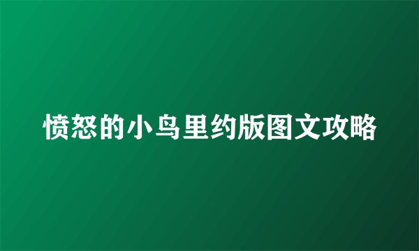 愤怒的小鸟里约版图文攻略