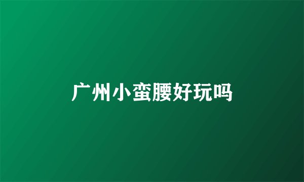 广州小蛮腰好玩吗