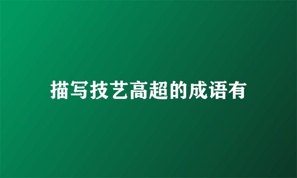 描写技艺高超的成语有