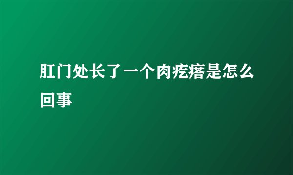 肛门处长了一个肉疙瘩是怎么回事