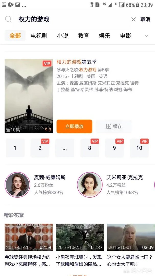 权利的游戏完整版哪里看