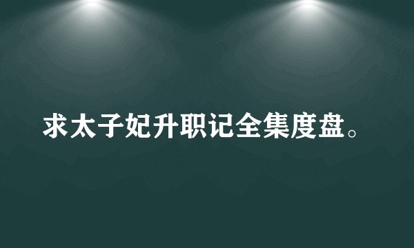 求太子妃升职记全集度盘。